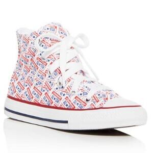 Converse Chuck Taylor All Star License Logo High Top Sneakers Blue/Red Junior 4